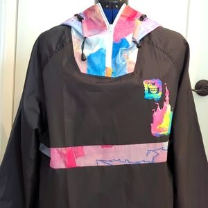 Disney half zip rain jacket/windbreaker